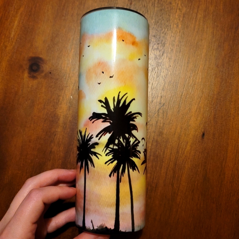 20 oz Tumbler- Sunset Palms